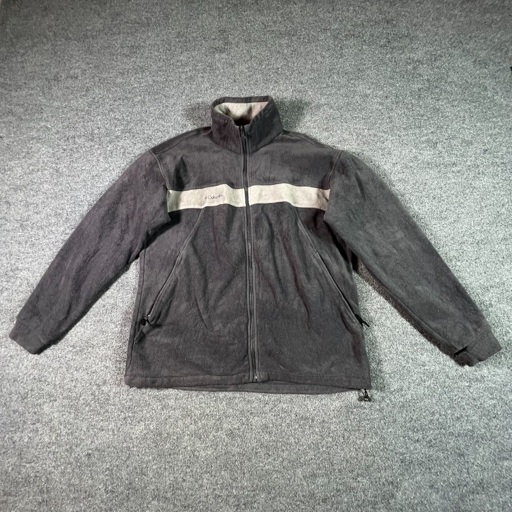 Columbia Interchange Jacket Men XLT Dark Gray Fleece Full Zip Activewear Outdoor